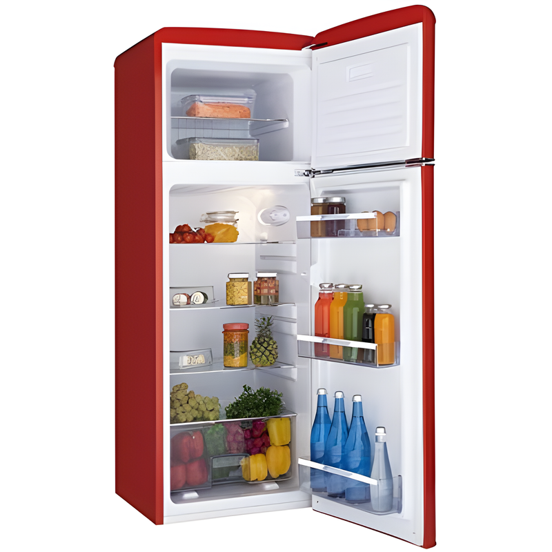 Amica FDR2213R - Red Fridge Freezer - 162L/44L - F Energy