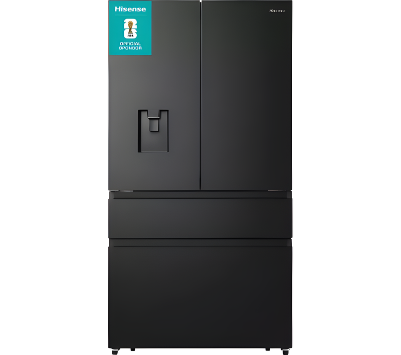 HISENSE RF749N4SWFE - Black American Fridge Freezer - 579L Capacity - E Energy Rating