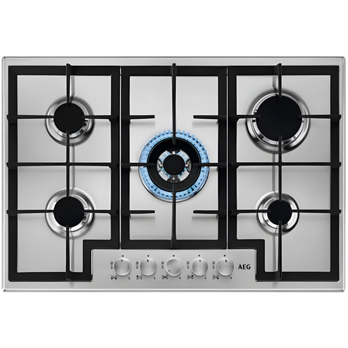 AEG HGB75400SM - Stainless steel 5 Zone Gas Hob