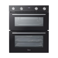 Midea MBOD50M3AD0-BK - Black Fan Built-Under Double Oven - 92L - A Rated