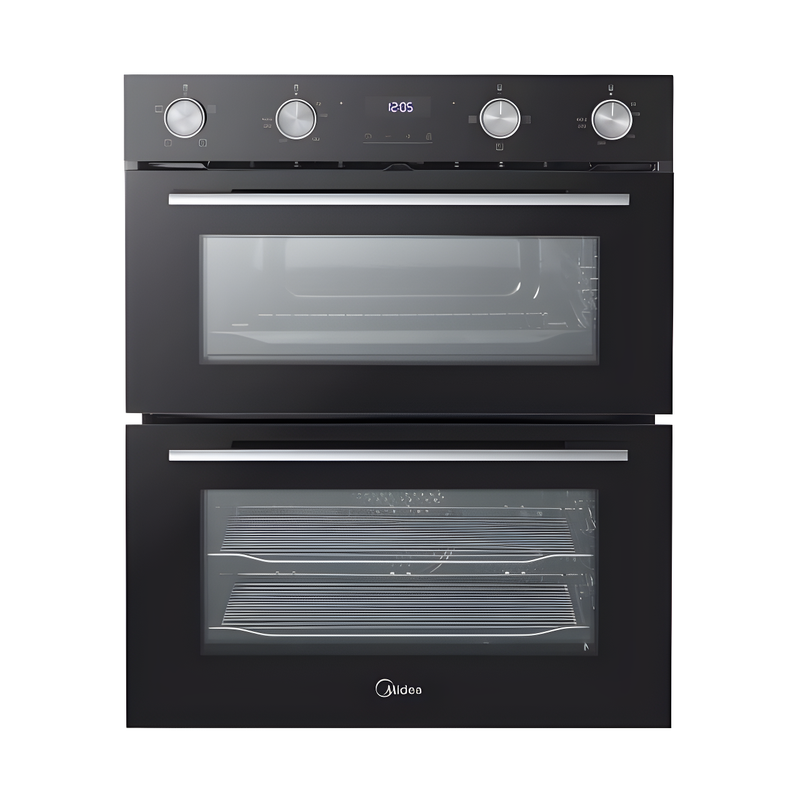 Midea MBOD50M3AD0-BK - Black Fan Built-Under Double Oven - 92L - A Rated
