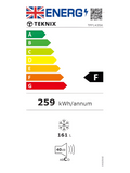 Teknix TFF1435X - Silver Freestanding Frost Free Freezer - E energy