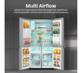 HISENSE RQ760N4SASE - Stainless Steel American Fridge Freezer - 584L Total Capacity - E Energy Rating