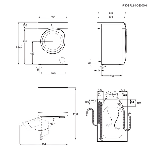 AEG LFX50142B - White Freestanding 10KG Washing Machine - 1400 RPM - A energy