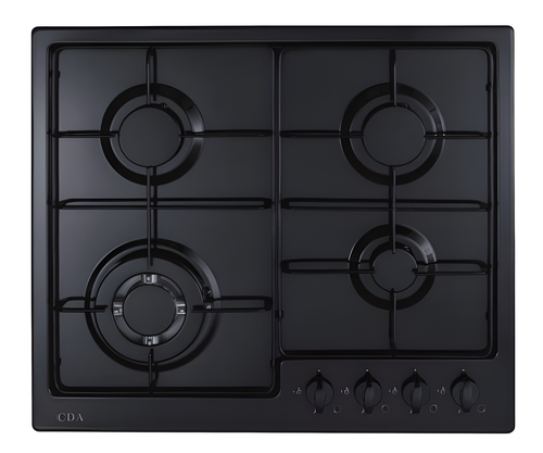 CDA HG6251BL - Black 4 Zone Gas Hob