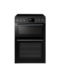 Midea MFO24EME4R118-BK - Black 60cm Double Oven Freestanding Cooker with Ceramic Hob - AA Rated
