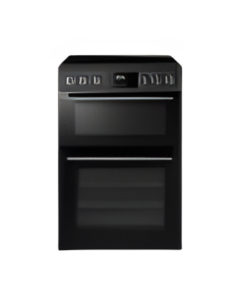 Midea MFO24EME4R118-BK - Black 60cm Double Oven Freestanding Cooker with Ceramic Hob - AA Rated