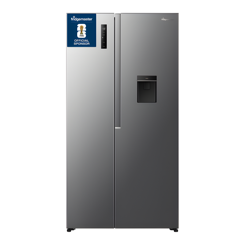 Fridgemaster MS91558DES - Silver American Fridge Freezer - 541L Capacity - E Rating