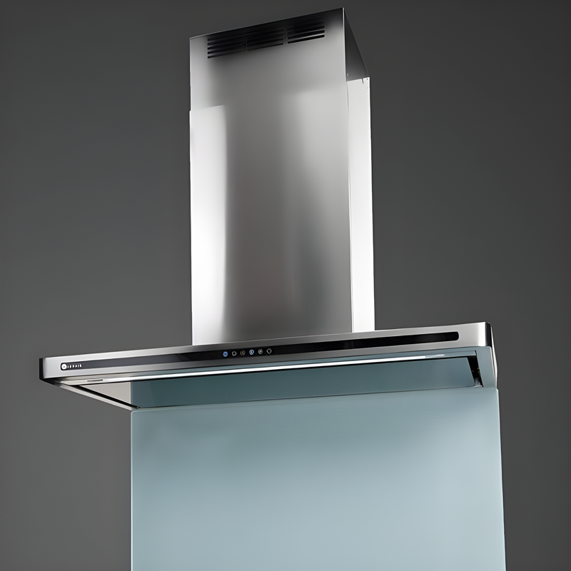 Luxair SP100SG - Silver Glass Splash Back - 100cm Width