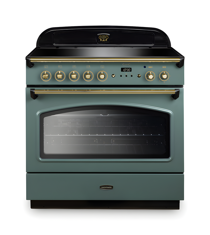 Rangemaster Classic FX 90 CLAS90FXEIMG/B - Mineral Green Induction Range Cooker - 90cm - A Energy