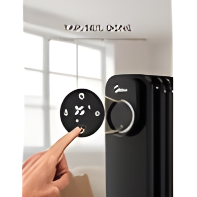 Midea MHO231R11BPB - Black Oil Filled Radiator - 11 Fins 2300W - Remote Control & LED Screen