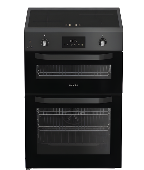 Hotpoint HDE6IDC2SA - Anthracite Electric Cooker - 75L + 38L Dual Cavity - A Rated