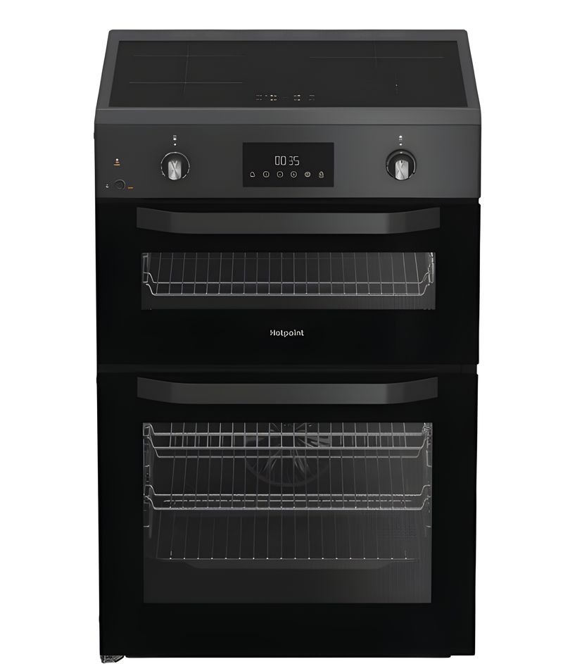Hotpoint HDE6IDC2SA - Anthracite Electric Cooker - 75L + 38L Dual Cavity - A Rated