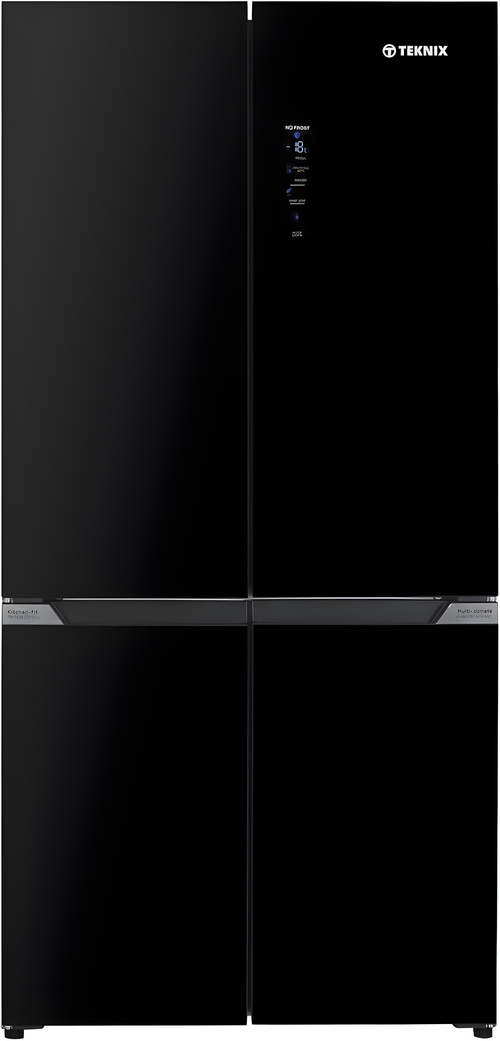 Teknix TMD19091SIBI - Stainless Steel American Fridge Freezer - 503L Capacity - E Energy Rating