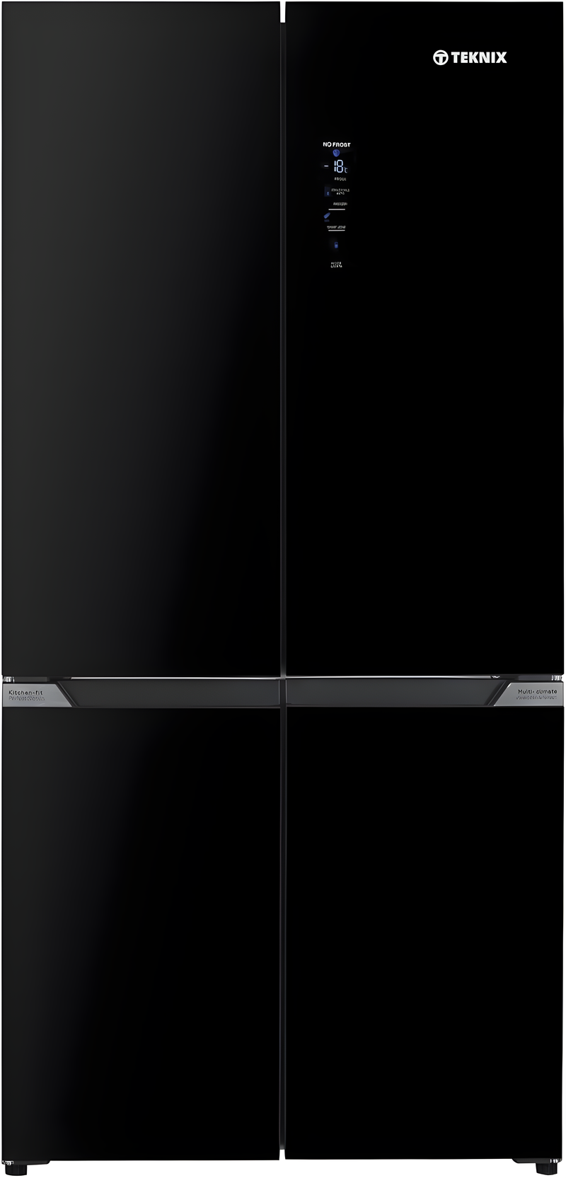 Teknix TMD19091SIBI - Stainless Steel American Fridge Freezer - 503L Capacity - E Energy Rating