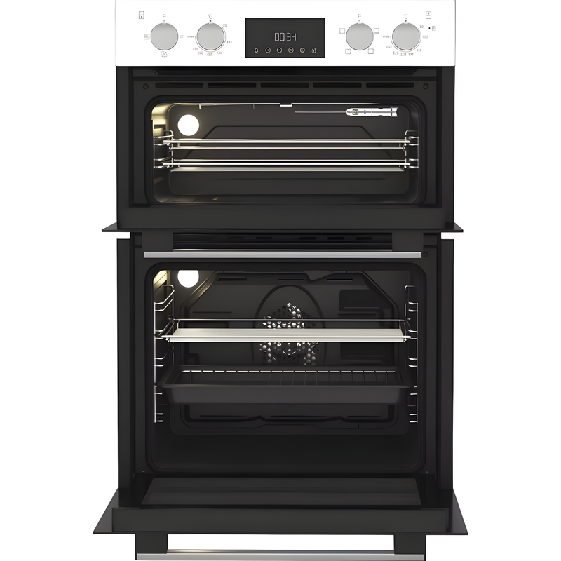 Hotpoint DIH 10D W- White Double Oven - 75L Main + 38L Top - A Energy