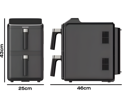 DAEWOO SDA2916GE - Black Air Fryer - 10 litres capacity