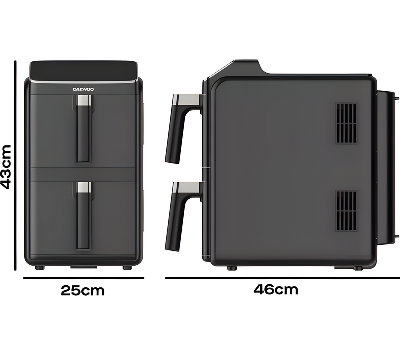 DAEWOO SDA2916GE - Black Air Fryer - 10 litres capacity