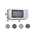 Hamilton Beach HB70T20S - Silver Solo Microwave - 20L 700W