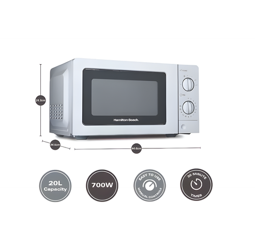 Hamilton Beach HB70T20S - Silver Solo Microwave - 20L 700W
