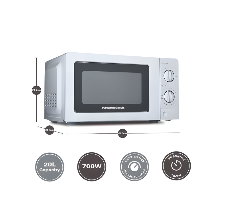Hamilton Beach HB70T20S - Silver Solo Microwave - 20L 700W