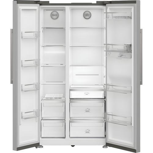 Hotpoint HPG2 6583W XP4UK - Silver American Fridge Freezer - 588L - E Energy Rating