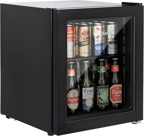 Willow WBC48B - Black 48L Wine Cooler - Triple Glazed Glass Door - E Energy Rating