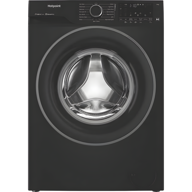 Hotpoint HB123WBCAREUK - Black 12KG Washing Machine - 1400 RPM - A energy
