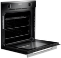 Rangemaster RMB6010BL/SS - Black Glass/Stainless Steel Single Oven - 69L - A Rated