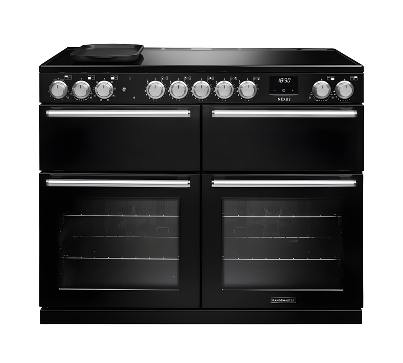 Rangemaster Nexus 110 NEXB110EIPCBL/CM1 - Charcoal Black Induction Range Cooker - 5 Zones - A Energy