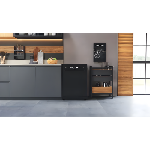 Hotpoint HP2FFC14BN6BUK - Black Freestanding Dishwasher - 14 Place Settings - C Energy