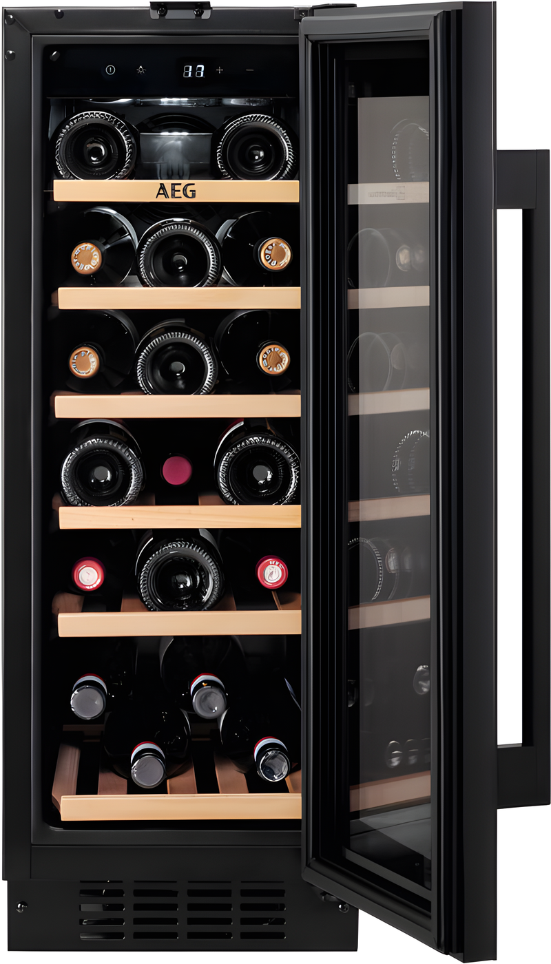 AEG AWS4020B5B - Black Built-In Wine Cooler - 20 Bottles - G Rated