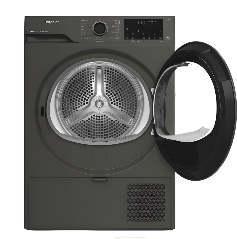 Hotpoint CHD94MGBSUK - Grey 9KG Heat Pump Tumble Dryer - Freestanding - 194kWh/year