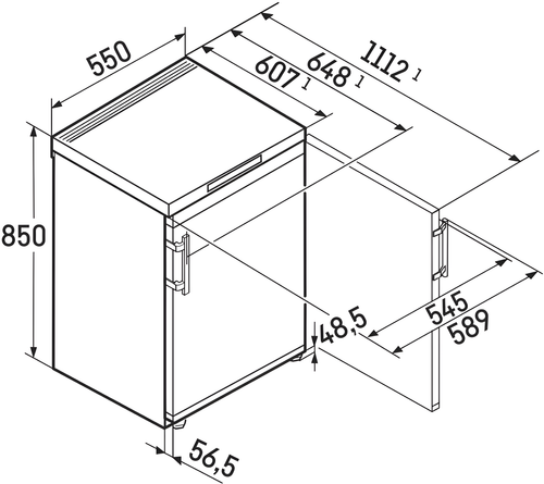 Liebherr TGN14VE04 - White Freestanding Frost Free Undercounter Freezer - 93L Capacity - E Energy Rating