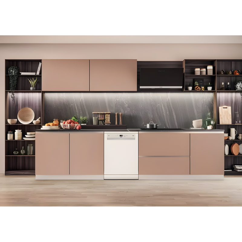 Hotpoint H7FHS51WUK - White Freestanding Full Size Dishwasher - Third Rack - B Energy