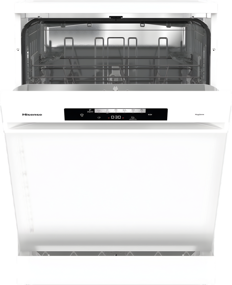 Hisense HS642D90WUK - White Freestanding Dishwasher - 14 Place Settings - D Energy