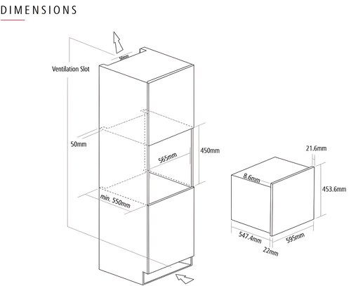 Caple CMS260BS-  Black Steel 40L Built-In Steam Combi Oven - Touch Controls - Manual Clean