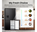 HISENSE RQ5P470SMFE - Black Stainless Steel American Fridge Freezer - 482L - E Energy Rating