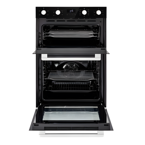 Belling BEL BI903MFC BLK 444411403 - Black Built in Electric Double Oven - Catalytic cleaning - A energy