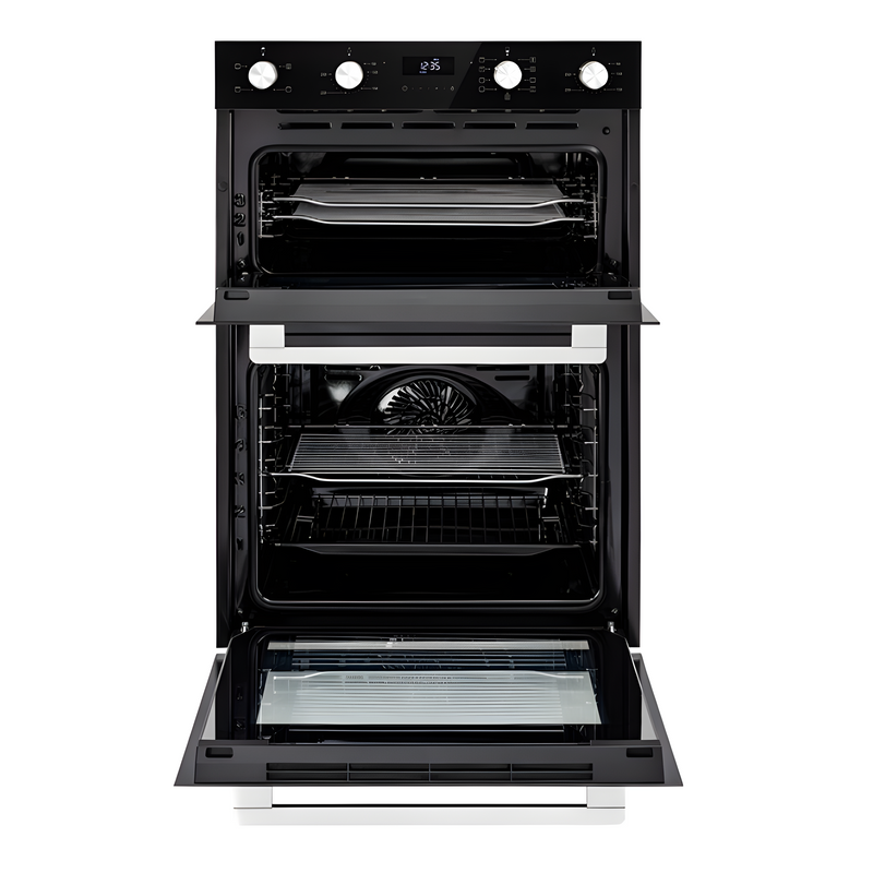 Belling BEL BI903MFC BLK 444411403 - Black Built in Electric Double Oven - Catalytic cleaning - A energy