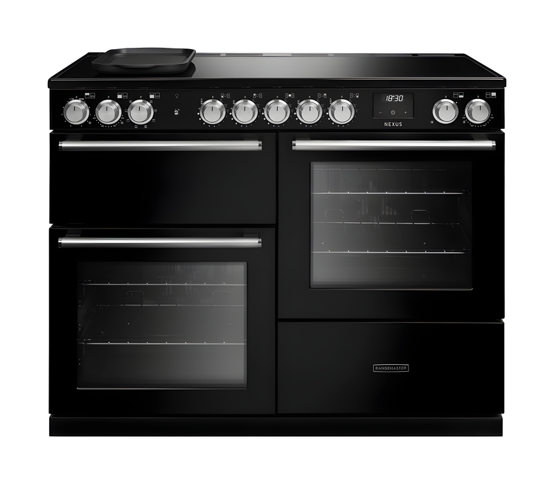 Rangemaster Nexus 110 NEXO110EIPGBL/CM1 - Gloss Black Range Cooker - Induction - A Energy