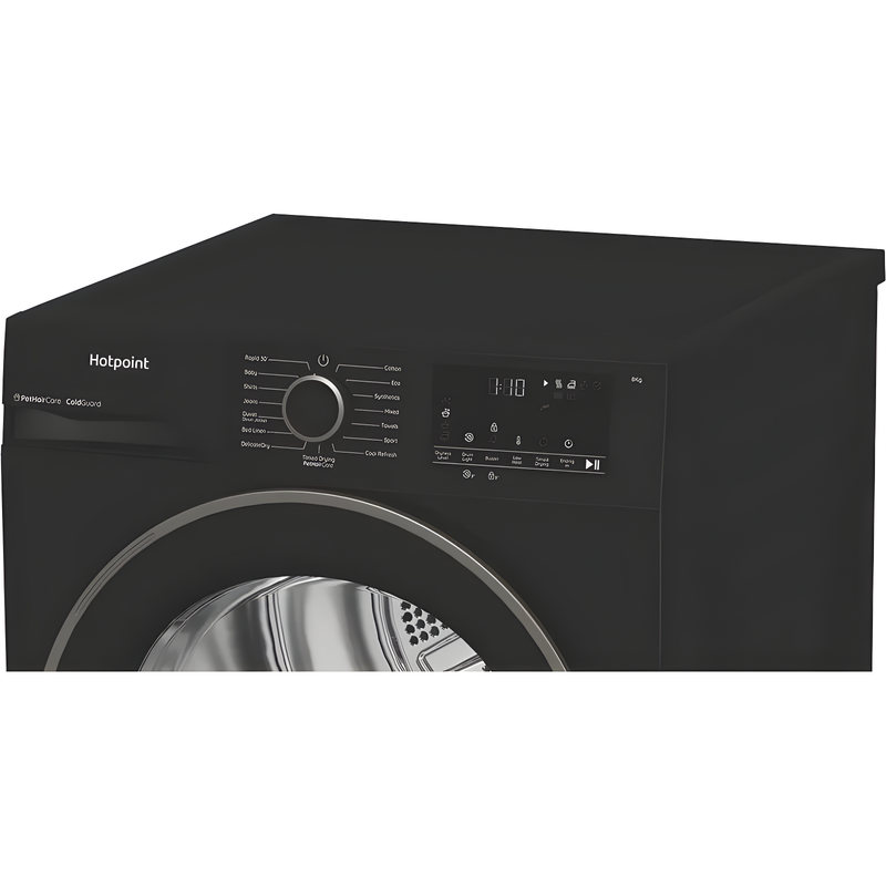 Hotpoint C HSD 84M BB UK - Black Washer Dryers - 8KG Capacity - C Energy