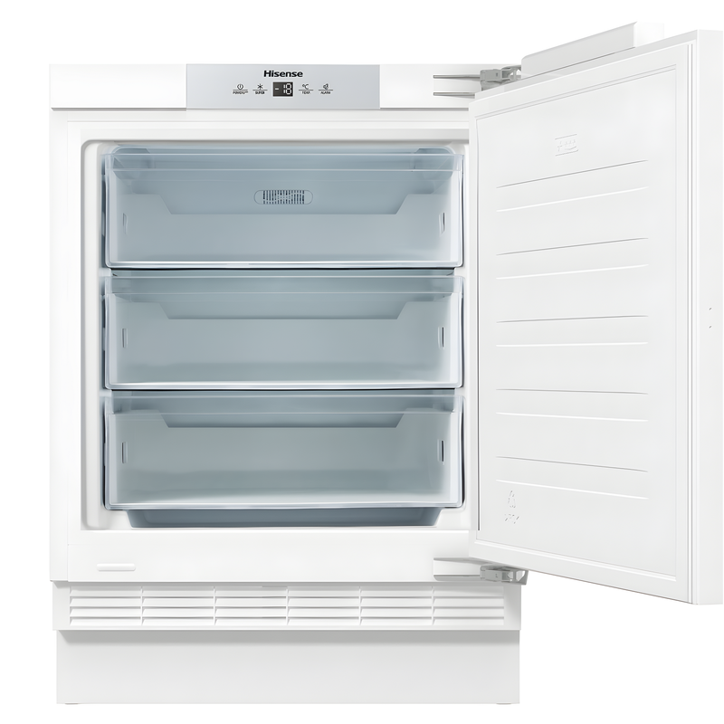 Hisense FUV124D4AWE - White Built-Under Freezer - 101L Capacity - E Energy Rating
