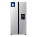 Fridgemaster MS83430DES - Silver American Fridge Freezer - 440L - E Energy Rating
