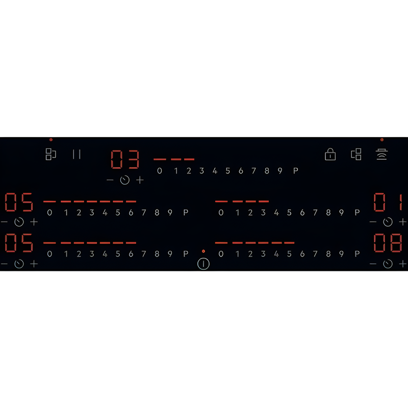 AEG SK85IM0XFB - Black 80cm Induction Hob - Double Bridge - 5 Zones