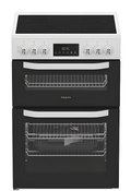 Hotpoint HTE6VDCW - White 60cm Electric Cooker - Ceramic Hob - A Energy