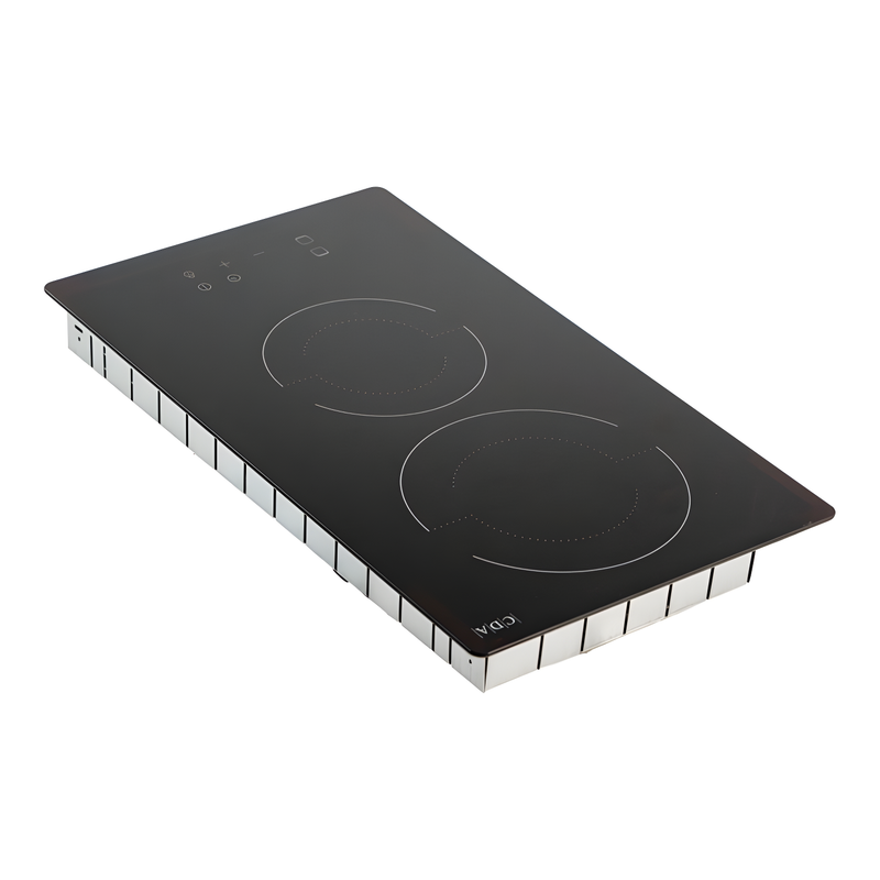 CDA SCC030FR - Black 30cm Domino Ceramic Hob - 2 Cooking Zones