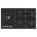 Teknix SCGH945BG - Black 90cm Gas Hob - 5 Burners - A Energy