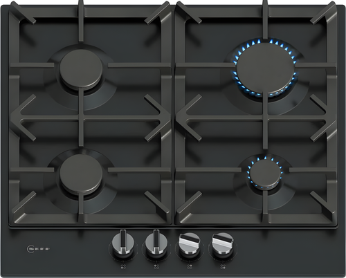 Neff T26CIP8S0 - Black Gas Hob - 60cm - 4 Zones