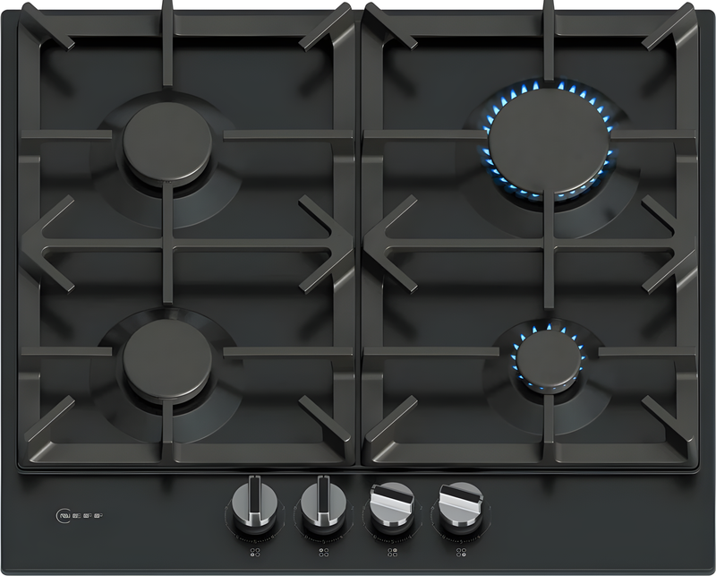 Neff T26CIP8S0 - Black Gas Hob - 60cm - 4 Zones